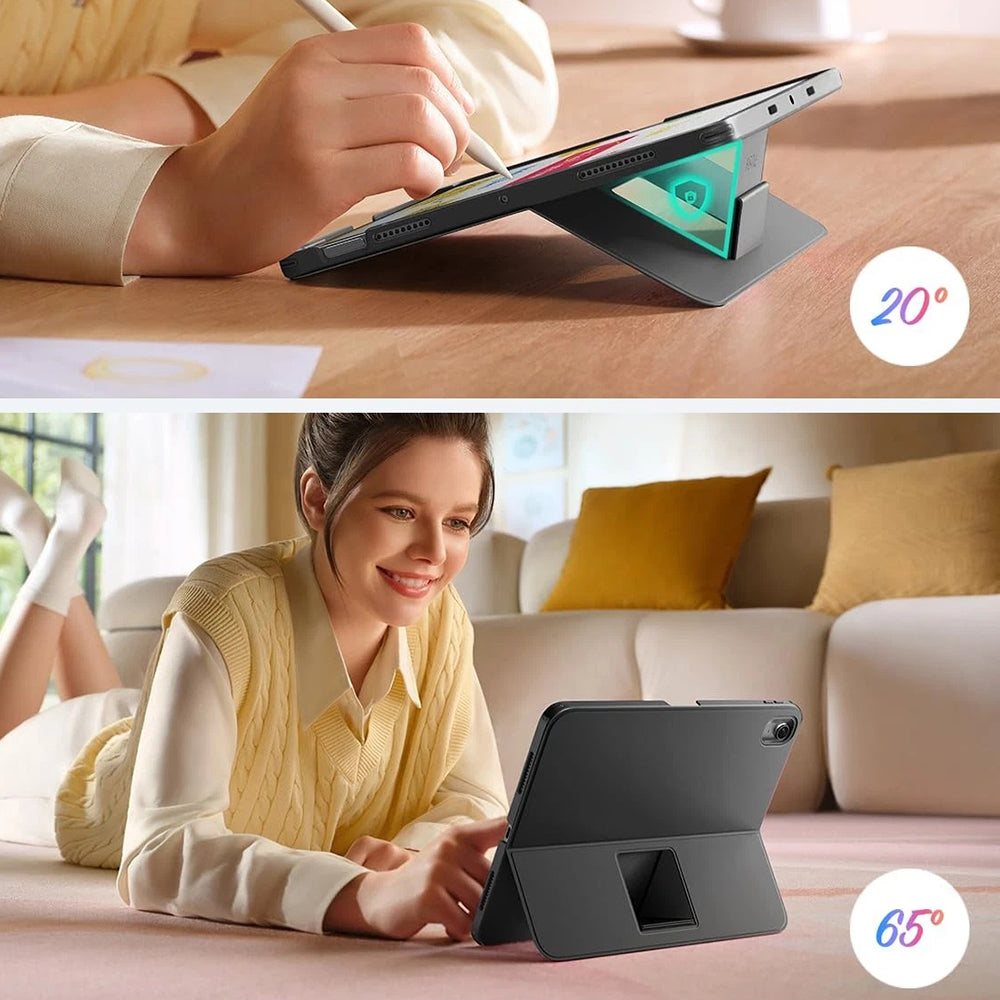 Étui avec Clavier pour Apple iPad (2025) / (2022), ESR, Flex, Gris