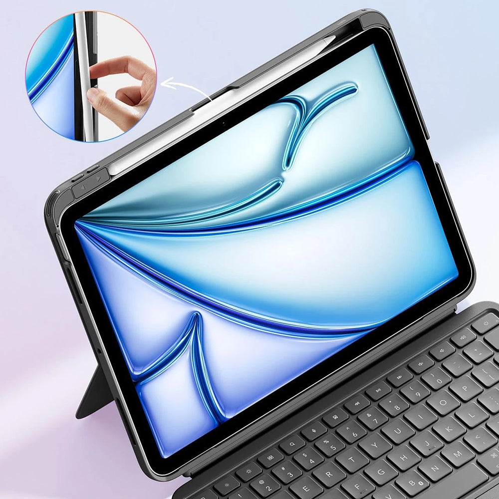Étui avec Clavier pour Apple iPad (2025) / (2022), ESR, Flex, Gris
