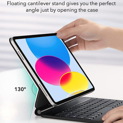 Étui avec Clavier pour Apple iPad (2025) / (2022), ESR, Rebound, Noir