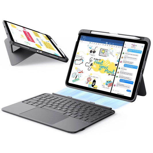 Étui avec clavier pour Apple iPad Air 11 (2026) / iPad Air 11 (2025) / Air 11 (2024) / Air (2022) / Air (2020), ESR, Flex, Gris