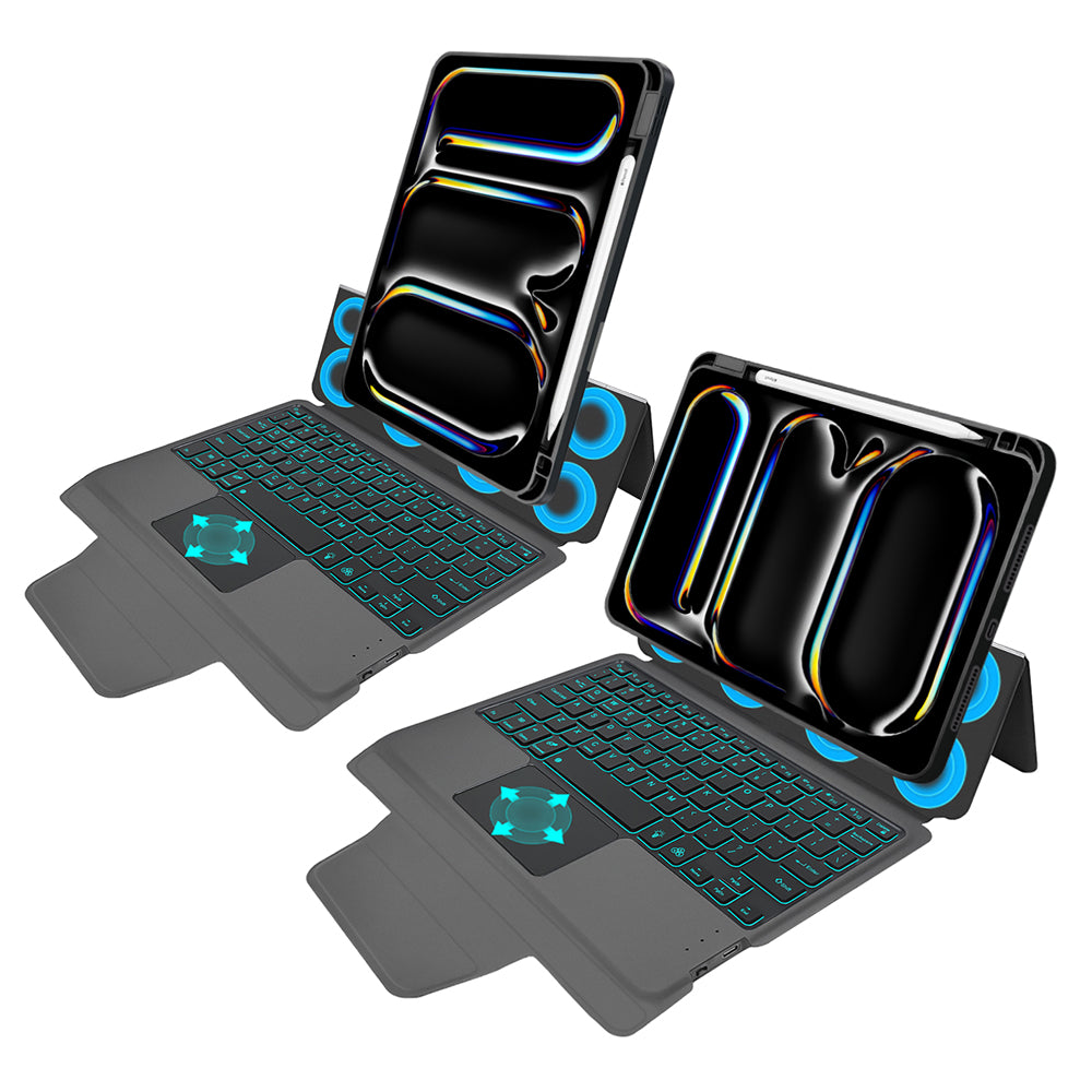 Keyboard Case for Apple iPad Pro 11 (2024), Techsuit, KeyTab Pro, Black