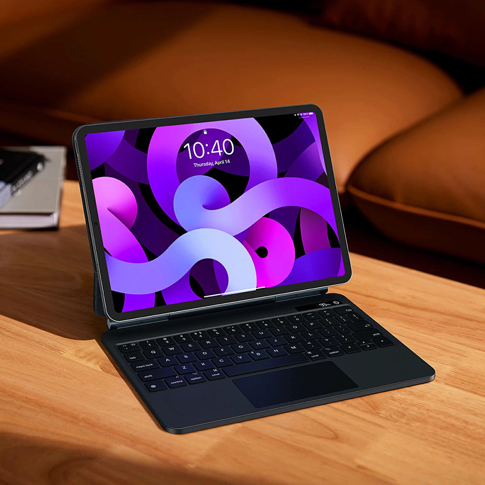 Étui avec Clavier pour Apple iPad Pro 12.9 (2022) / Pro 12.9 (2021) / Pro 12.9 (2020) / Pro 12.9 (2018), Baseus, Brilliance, Gris