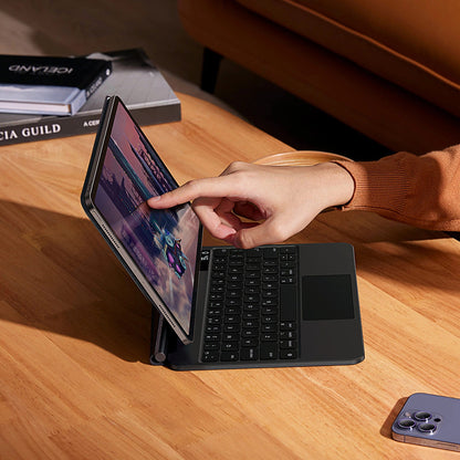 Étui avec Clavier pour Apple iPad Pro 12.9 (2022) / Pro 12.9 (2021) / Pro 12.9 (2020) / Pro 12.9 (2018), Baseus, Brilliance, Gris