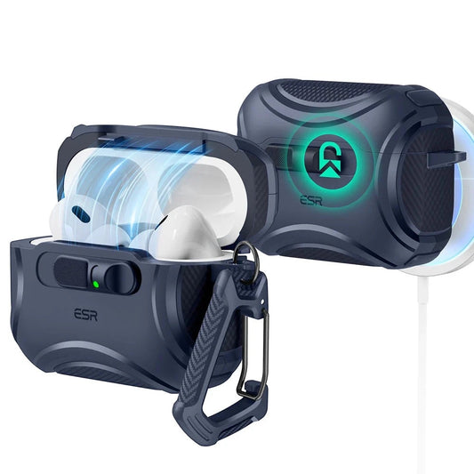Étui ESR Cyber FlickLock pour Apple AirPods Pro 3, Bleu