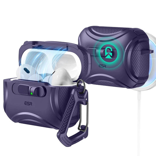 Étui ESR Cyber FlickLock pour Apple AirPods Pro 3, Mauve