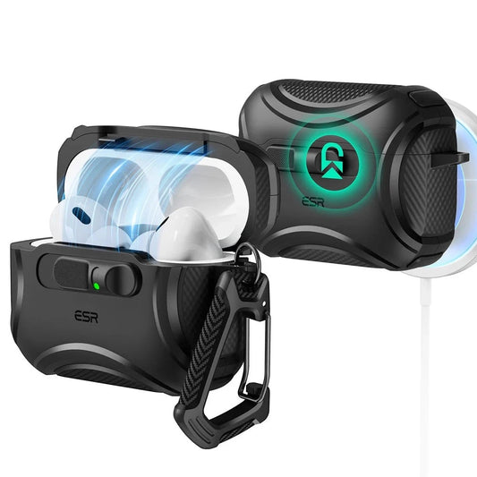 Étui ESR Cyber FlickLock pour Apple AirPods Pro 3, Noir