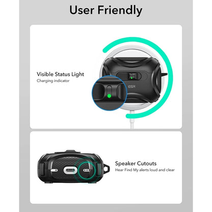 Étui ESR Cyber FlickLock pour Apple AirPods Pro 3, Noir