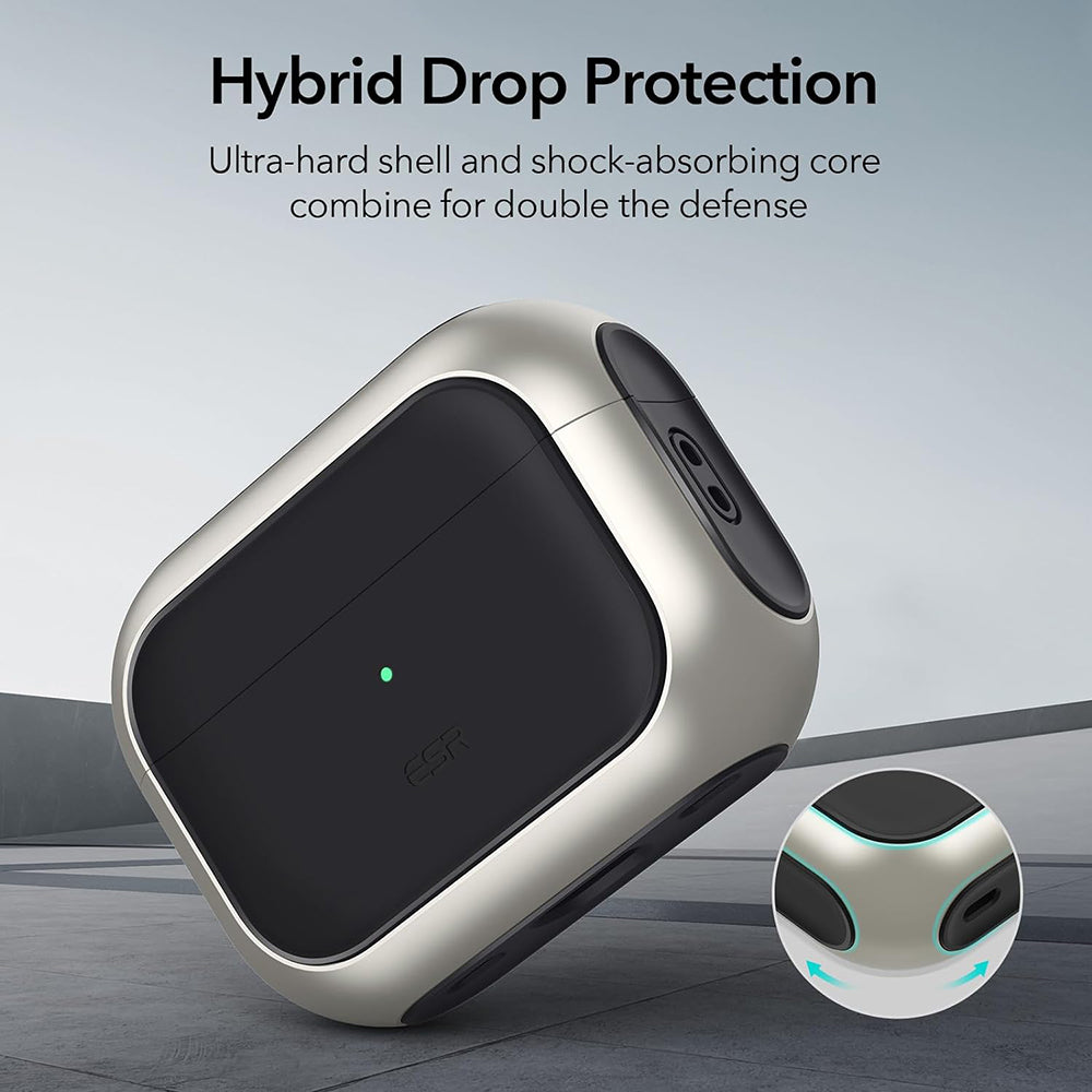 Étui ESR Orbit Hybrid pour Apple AirPods 4, Blanc