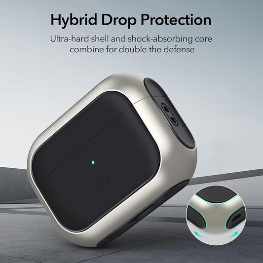 Étui ESR Orbit Hybrid pour Apple AirPods 4, Blanc