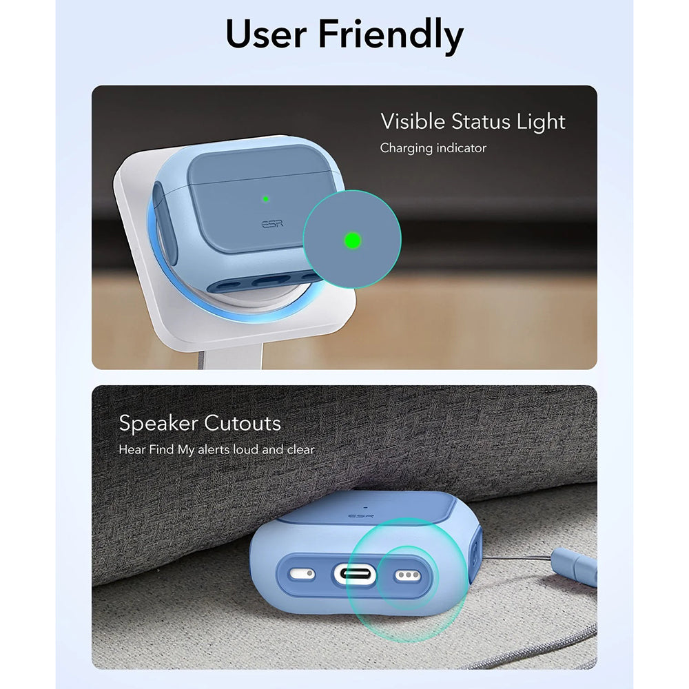 Coque ESR Orbit Hybrid pour Apple AirPods Pro 3, Bleue