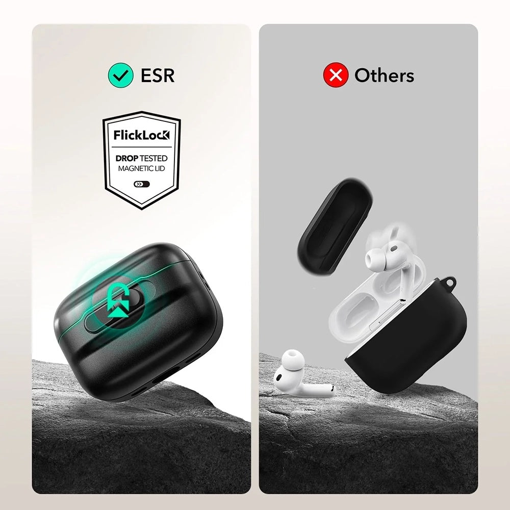Étui ESR Pulse Magnetic FlickLock pour Apple AirPods Pro 3, Bleu Marine