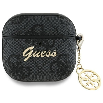 Étui Guess 4G Charm pour Apple AirPods 4, Noir