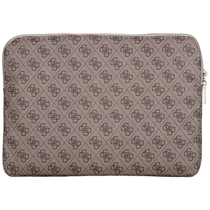 Housse Guess 4G Triangle Logo pour Laptop 14 pouces, Marron