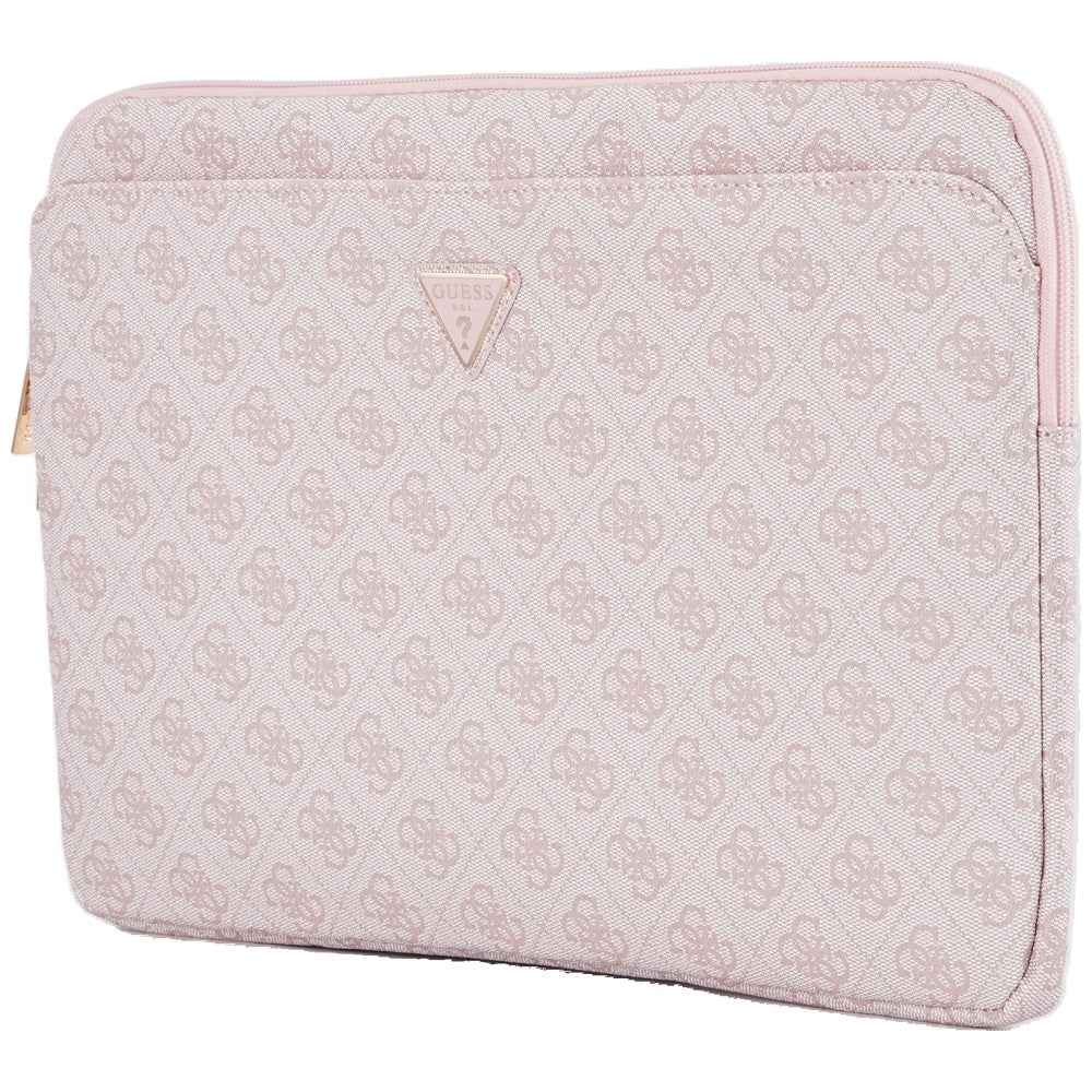 Housse Guess 4G Triangle Logo pour ordinateur portable 14 pouces, Rose