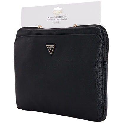 Guess Grained Triangle Logo Case for 14-inch Laptop, Black