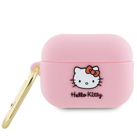 Étui Hello Kitty 3D Kitty Head pour Apple AirPods Pro 2, Rose
