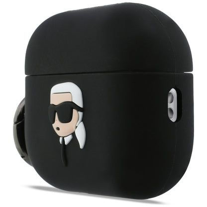 Étui Karl Lagerfeld 3D Karl's Head pour Apple Airpods Pro 3, Noir