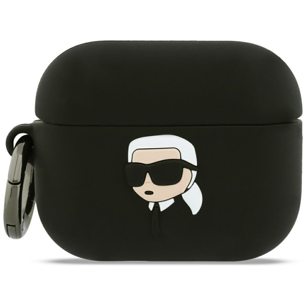 Étui Karl Lagerfeld 3D Karl's Head pour Apple Airpods Pro 3, Noir