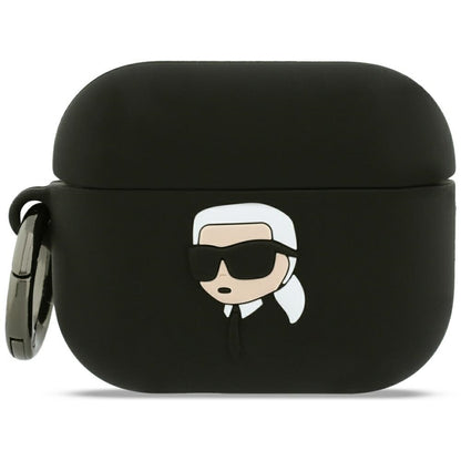 Étui Karl Lagerfeld 3D Karl's Head pour Apple Airpods Pro 3, Noir