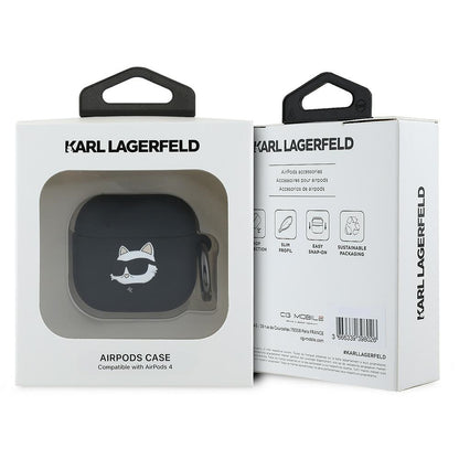 Karl Lagerfeld 3D Choupette's Head Case for Apple AirPods 4, Black