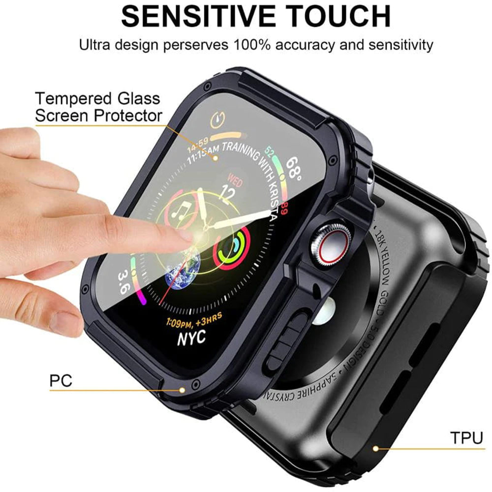 Coque Lito Armor 360 pour Apple Watch 42mm Series, Bleue