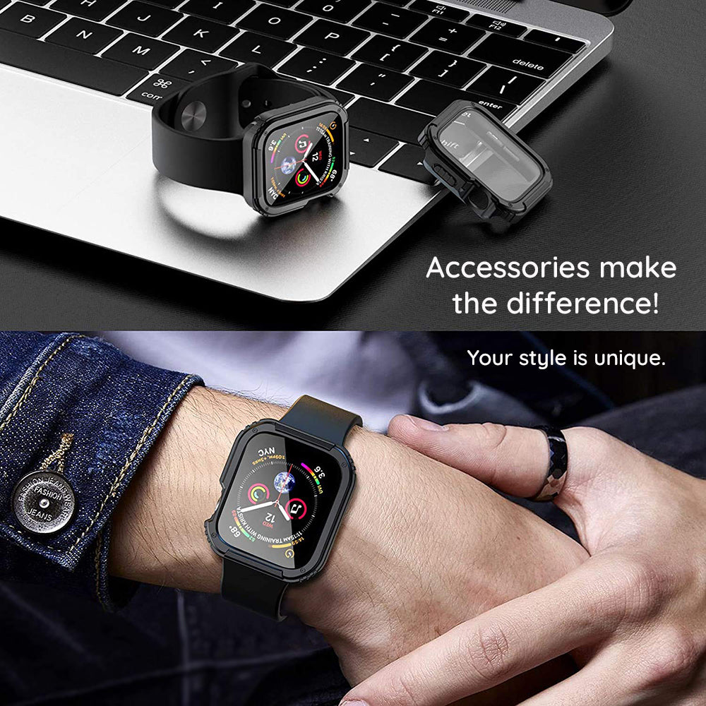 Coque Lito Armor 360 pour Apple Watch 42mm Series, Bleue