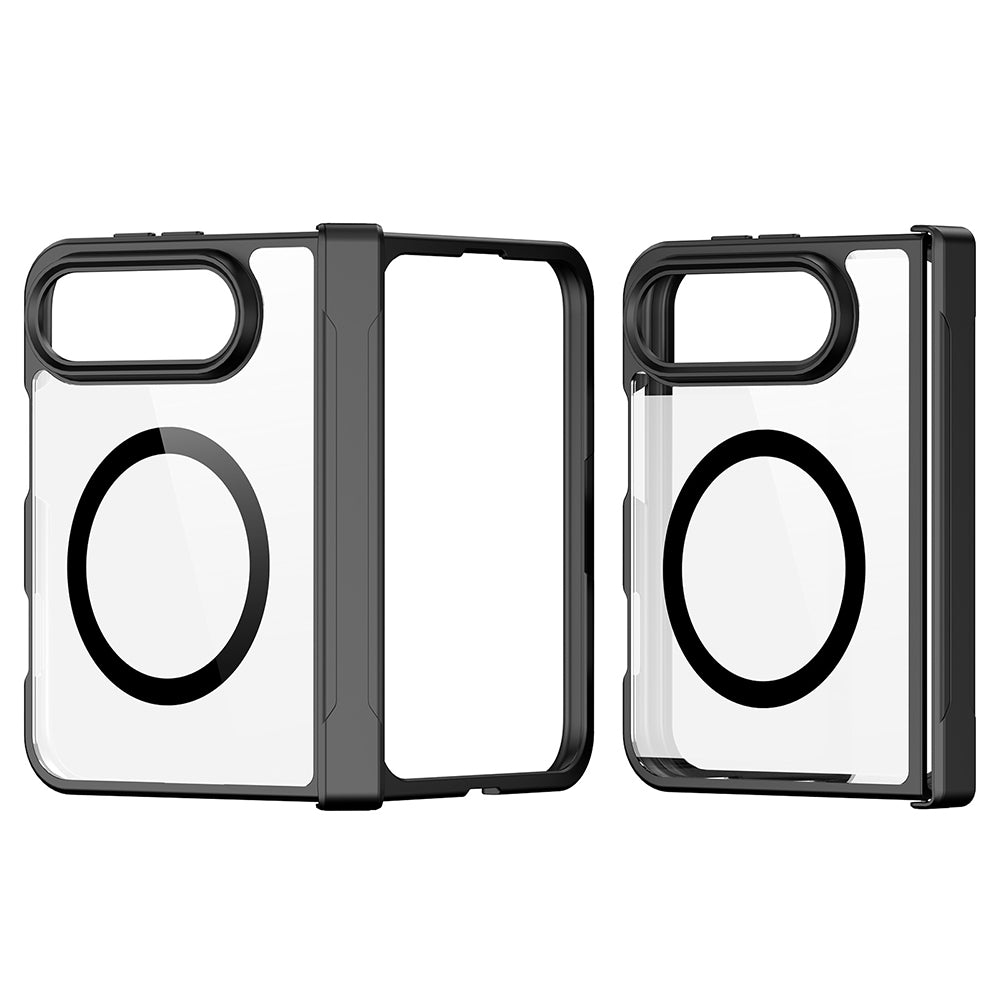 Coque MagSafe avec protection de charnière pour Apple iPhone Duo, DUX DUCIS, Aimo, noire