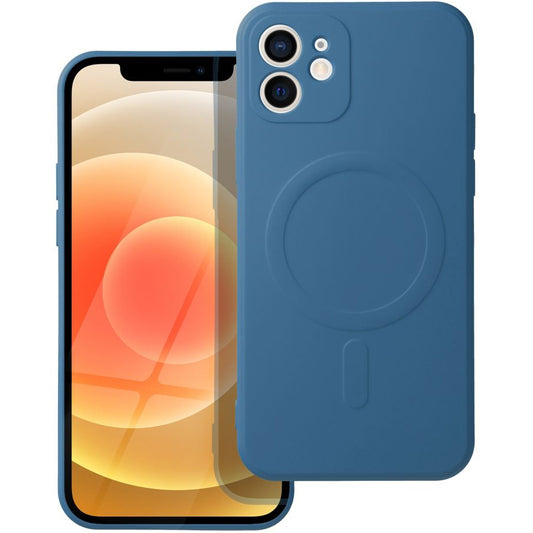Coque MagSafe pour Apple iPhone 12, OEM, Silicone Mag, Bleue