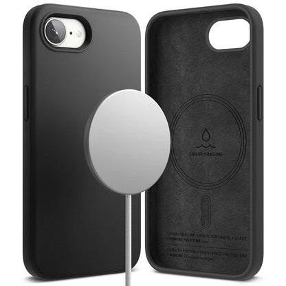 Coque MagSafe pour Apple iPhone 16e, Ringke, Silicone Magnétique, Noire