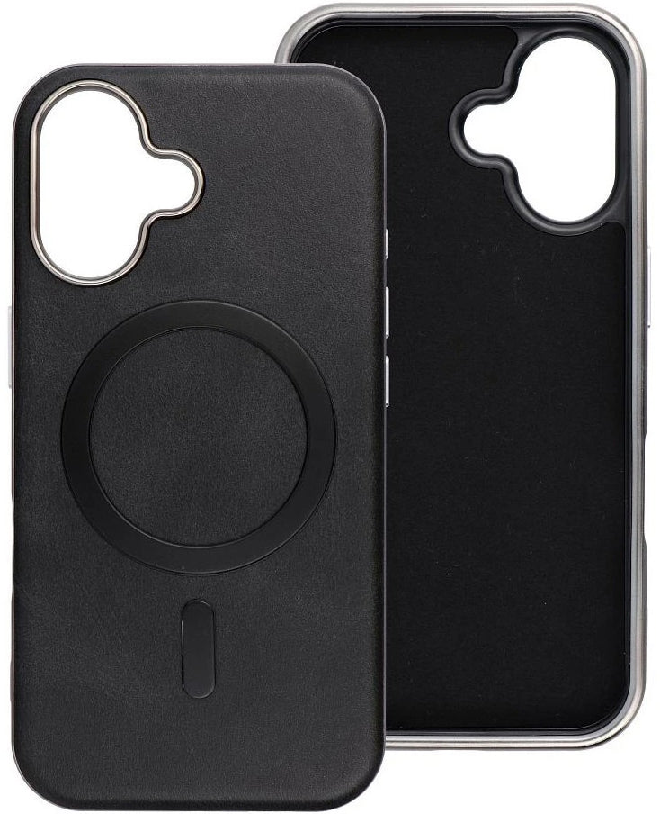 Coque MagSafe pour Apple iPhone 16 Pro, OEM, Gentleman Mag, Noire