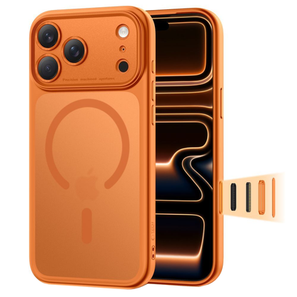 Coque MagSafe pour Apple iPhone 17 Pro, Tech-Protect, MagPeak, Orange Mat
