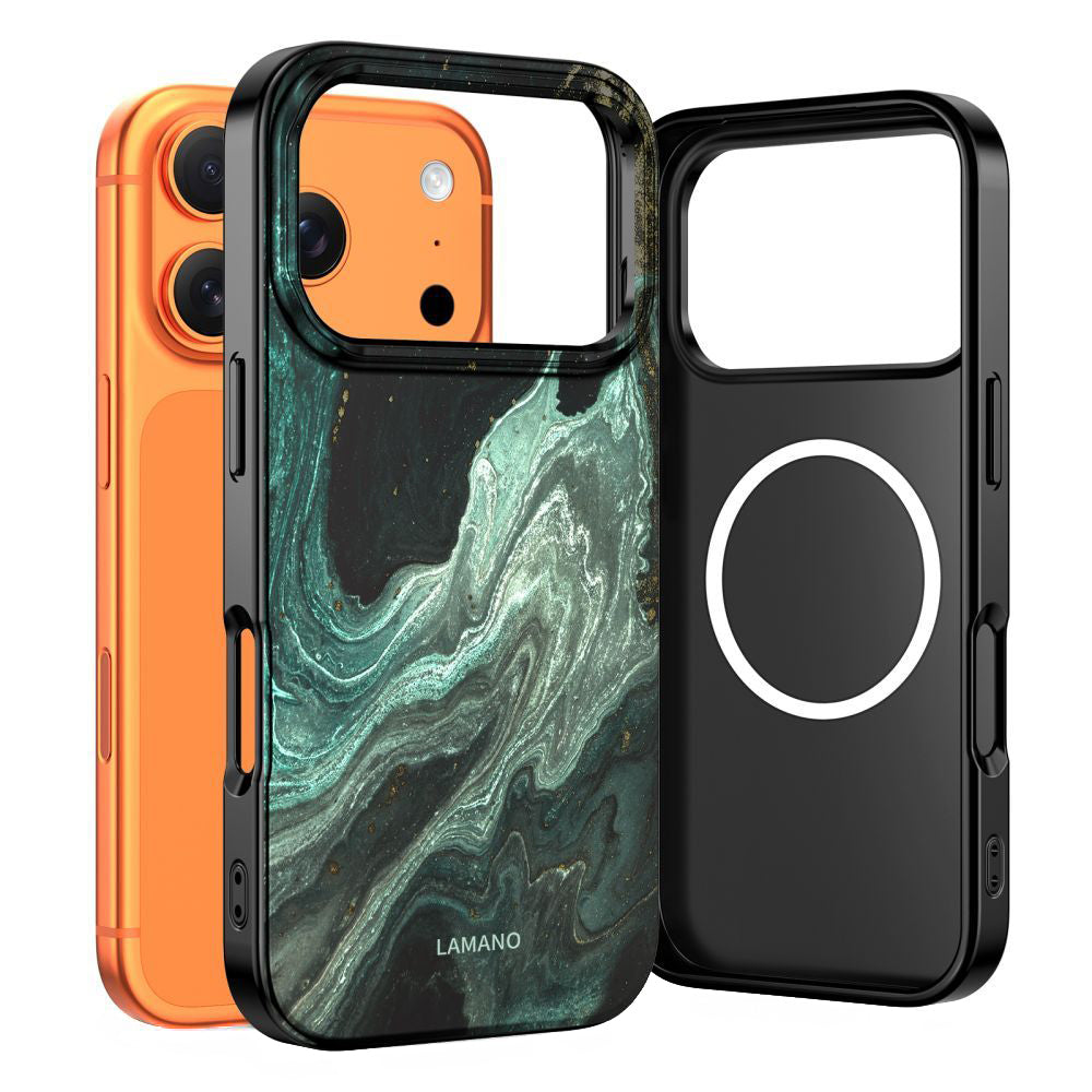 Coque MagSafe pour Apple iPhone 17 Pro Max, Tech-Protect, Lamano Aura, Vert