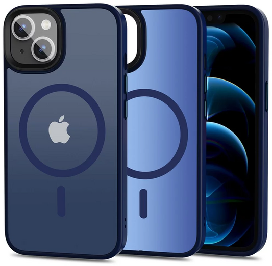 Coque MagSafe pour Apple iPhone 13, Tech-Protect, Magmat, Bleu Marine