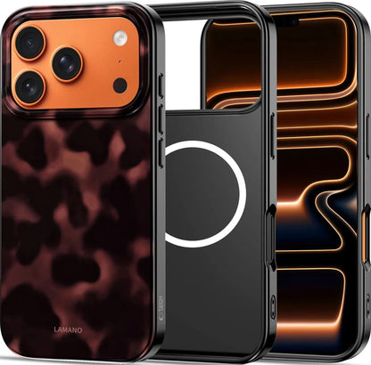 Coque MagSafe pour Apple iPhone 17 Pro Max, Tech-Protect, Lamano Panther, Noire