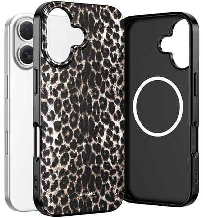 Coque MagSafe pour Apple iPhone 17, Tech-Protect, Lamano Leopard, Noire