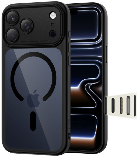 Coque MagSafe pour Apple iPhone 17 Pro, Tech-Protect, MagPeak, Bleu marine
