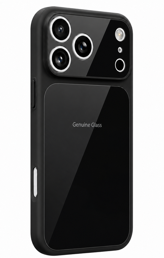 Coque MagSafe pour Apple iPhone 14 / 13, OEM, Verre Authentique, Noire