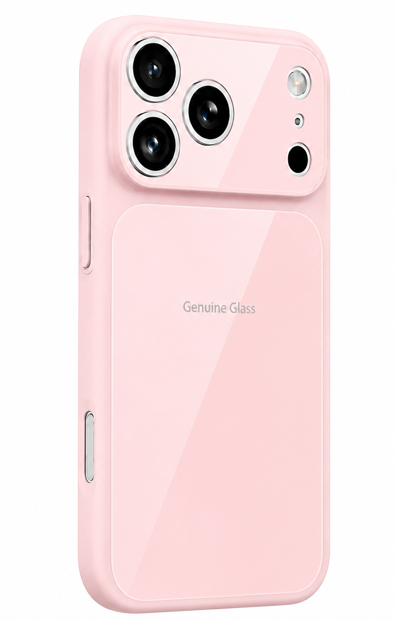 Coque MagSafe pour Apple iPhone 16, OEM, Verre Authentique, Rose