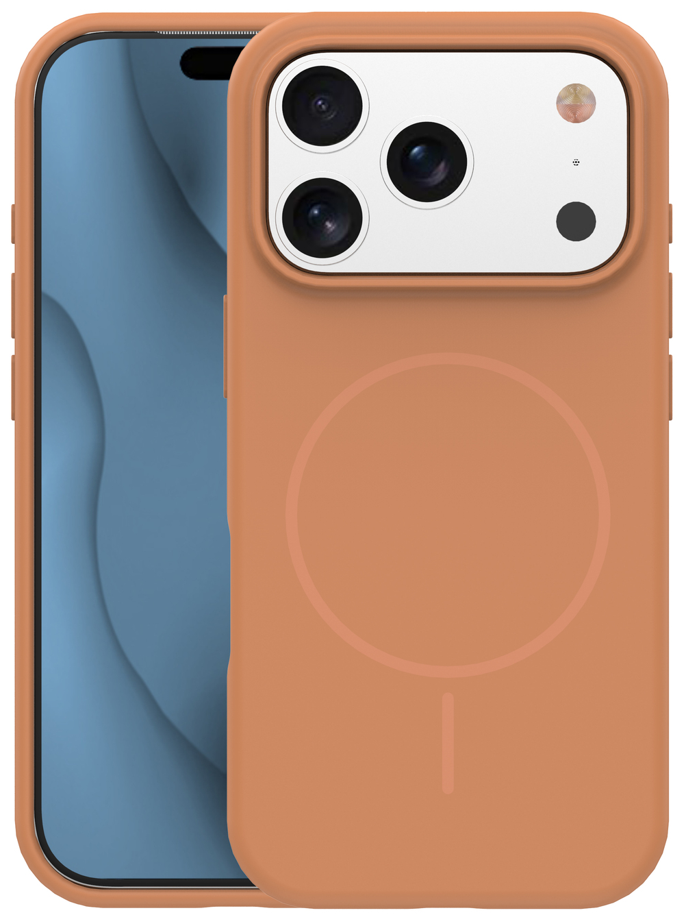 Coque MagSafe pour Apple iPhone 17 Pro Max, OEM, Silicone Thin, Orange