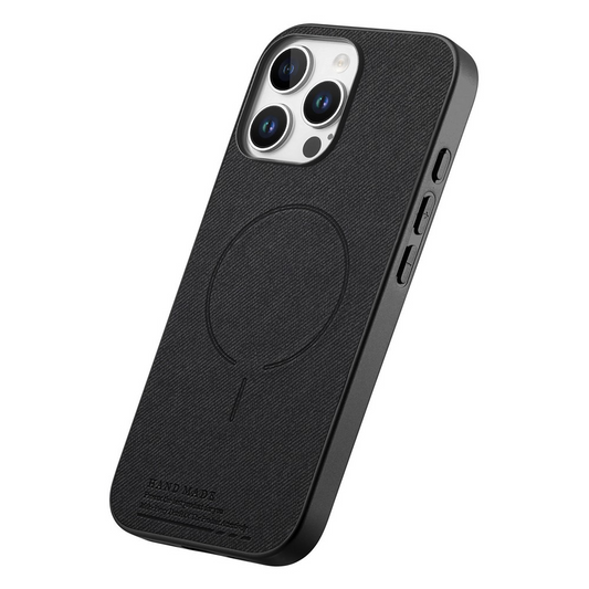 Coque MagSafe pour Apple iPhone 16 Pro Max, OEM, Tissu, Noire