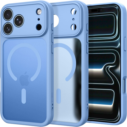 Coque MagSafe pour Apple iPhone 18 Pro / 17 Pro, Tech-Protect, BasicMag, Bleu Mat