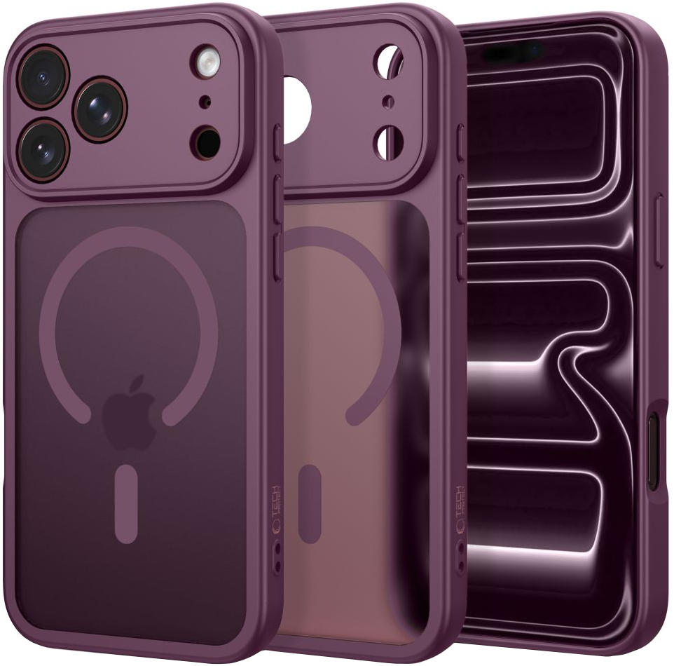 Coque MagSafe pour Apple iPhone 18 Pro / 17 Pro, Tech-Protect, BasicMag, Rouge Mat