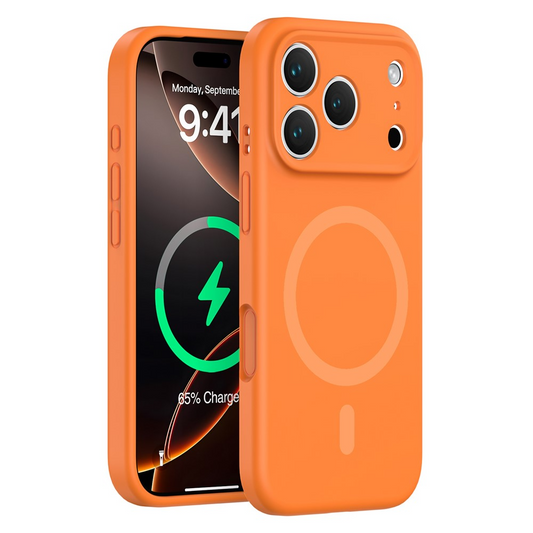 MagSafe Case for Apple iPhone 17 Pro, OEM, Liquid Silicone, Orange