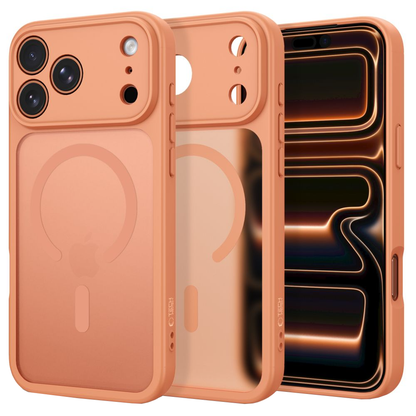 Coque MagSafe pour Apple iPhone 18 Pro Max / 17 Pro Max, Tech-Protect, BasicMag, Orange Mat