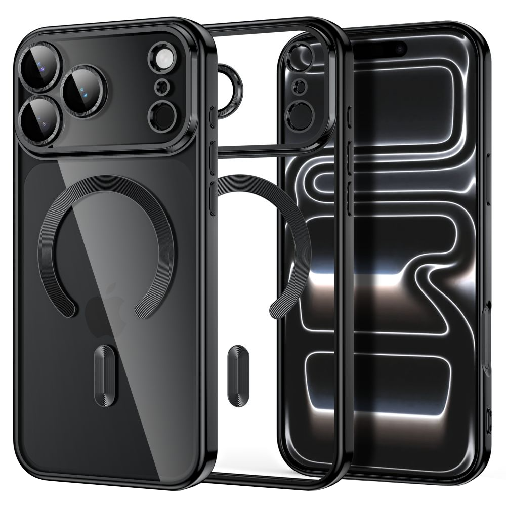 Coque MagSafe pour Apple iPhone 18 Pro Max / 17 Pro Max, Tech-Protect, Magflex, Noir Satiné