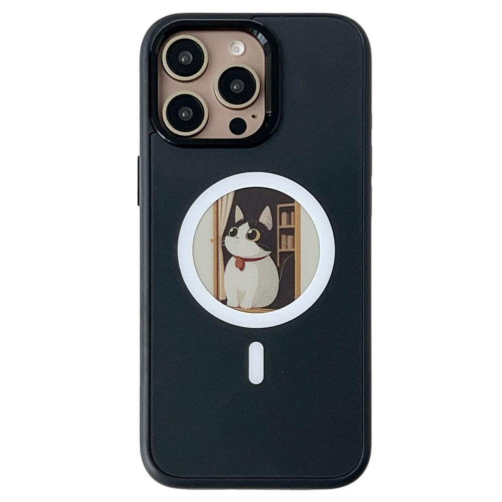 Coque MagSafe pour Apple iPhone 14 Pro Max, OEM, Écran Rond Smart E-Ink, Noir