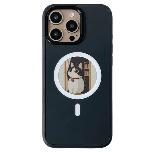 Coque MagSafe pour Apple iPhone 14 Pro Max, OEM, Écran Rond Smart E-Ink, Noir