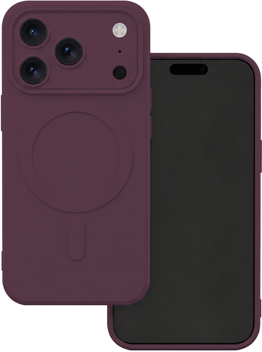 Coque MagSafe pour Apple iPhone 18 Pro / 17 Pro, OEM, Simple Color Mag, Bordeaux