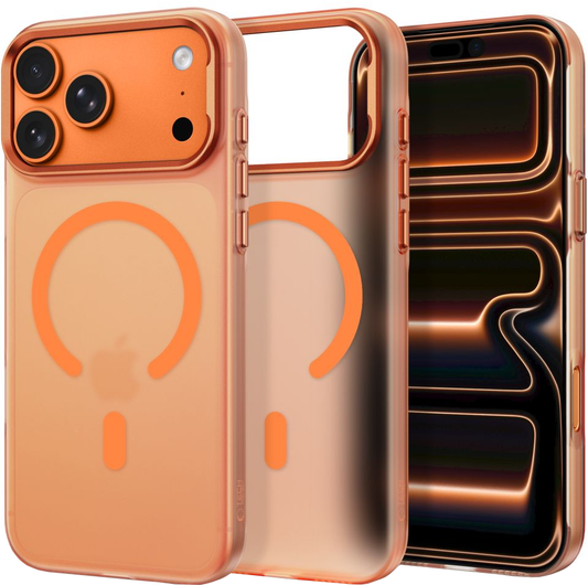 Coque MagSafe pour Apple iPhone 18 Pro Max / 17 Pro Max, Tech-Protect, MagZero, Orange Mat