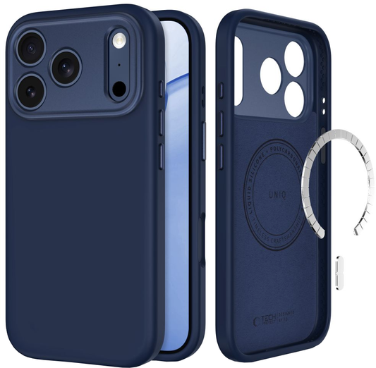 Coque MagSafe pour Apple iPhone 18 Pro Max / 17 Pro Max, Tech-Protect, Uniq CC, Bleu marine